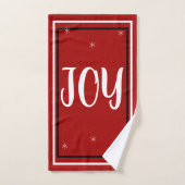 Kerst Sneeuwvlokken Rood Wit Zwart Bad Handdoek (Handdoek)