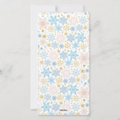 Kerst Sneeuwvlokken Roze Blauw Goud Collage FOTO Feestdagenkaart (Achterkant)