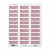 Kerst Sneeuwvlokken Roze Vakantie Retouradres Etiket (Full Sheet)