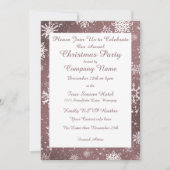 Kerst Sneeuwvlokken Stoffig Roos Kaart (Voorkant)