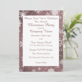 Kerst Sneeuwvlokken Stoffig Roos Kaart (Staand voorkant)