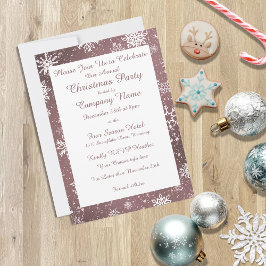 Kerst Sneeuwvlokken Stoffig Roos Kaart