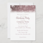 Kerst Sneeuwvlokken Stoffig Roos Kaart (Voorkant)