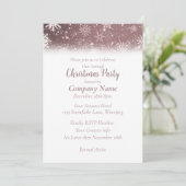 Kerst Sneeuwvlokken Stoffig Roos Kaart (Staand voorkant)