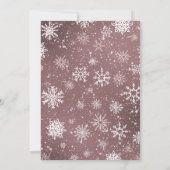 Kerst Sneeuwvlokken Stoffig Roos Kaart (Achterkant)