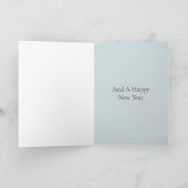 Kerst Sneeuwvlokken Witte Rode Herten Kaart (Binnen)