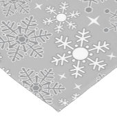 Kerst sneeuwvlokken zilver grijs patroon korte tafelloper (Hoek)
