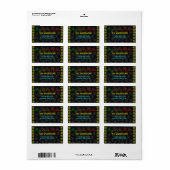 Kerst SneeuwvlokkenJoy Love Vrede Adresetiketten Etiket (Full Sheet)