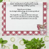 Kerst Sneeuwvogel Recept Keepsake Red Plaid Theedoek (Gevouwen)