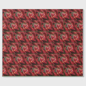 Kerst snoep Cane Hart met Lichten Cadeaupapier (Vlak)