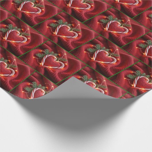 Kerst snoep Cane Hart met Lichten Cadeaupapier (Hoek)