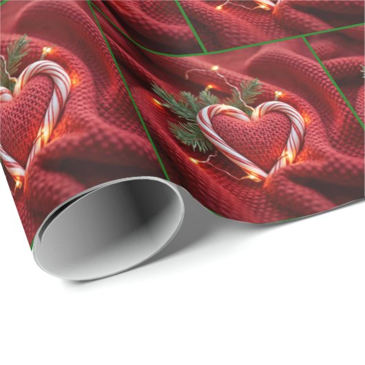 Kerst snoep Cane Hart met Lichten Cadeaupapier (Rol Hoek)