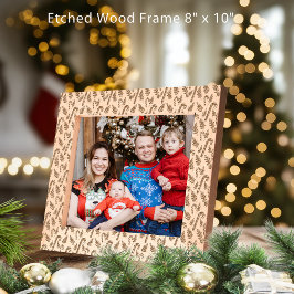 Kerst Snoep Cane Patroon 10x8 Gegraveerde Lijstjes