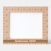 Kerst Snoep Canes & Cadeaus Patroon Naam 10x8 Gegraveerde Lijstjes (Voorkant)