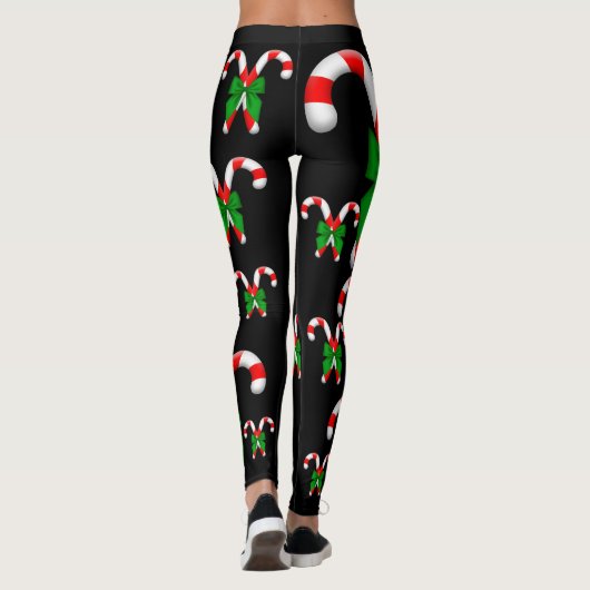 Kerst snoep Canes Green Bow Leggings (Achterkant)