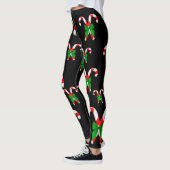 Kerst snoep Canes Green Bow Leggings (Links)