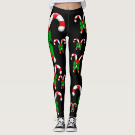 Kerst snoep Canes Green Bow Leggings