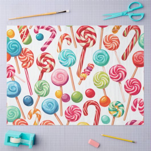 kerst snoep delight tissue tissuepapier (Craft)