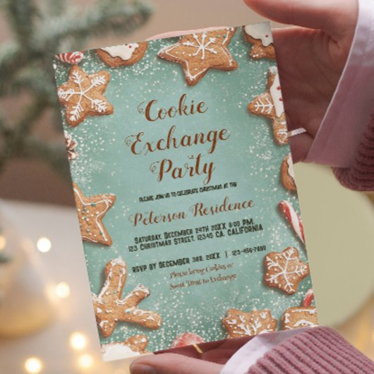 Kerst snoep en koekjes Exchange Party Kaart