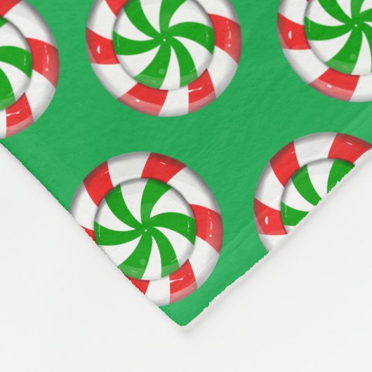 kerst-Snoep Fleece Deken (Hoek)