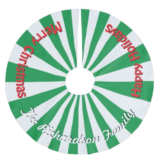 Kerst Snoep Groene JOUW NAAM HIER Boomrok Kerstboom Rok (Voorkant)