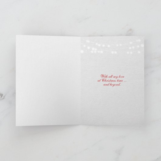 Kerst-snoep hart in bont kaart (Binnen)