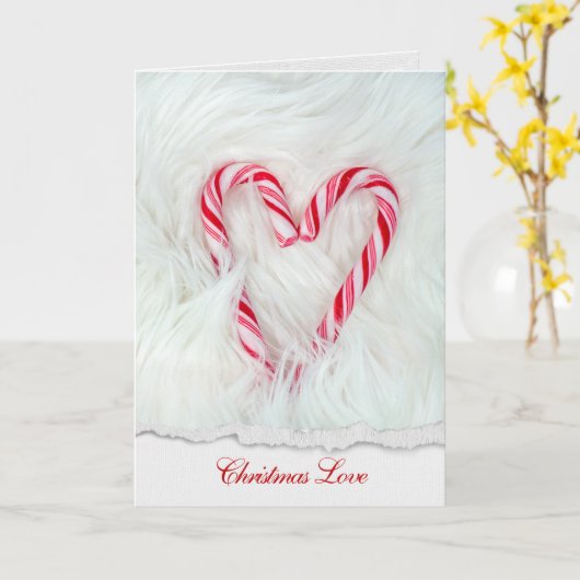 Kerst-snoep hart in bont kaart (Gele Bloem)