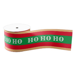 Kerst Snoep & Ho Ho Stripe Rood/Groen geschenken Grosgrain Lint