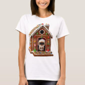 Kerst snoep huis t-shirt (Voorkant)