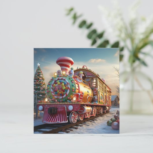 Kerst snoep kaart (Staand voorkant)