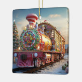 Kerst snoep keramisch ornament (Links)