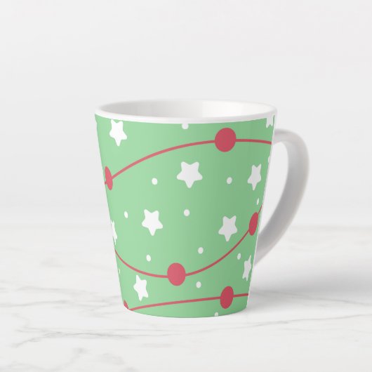 Kerst snoep kerstpatroon latte mok (Rechterhoek)