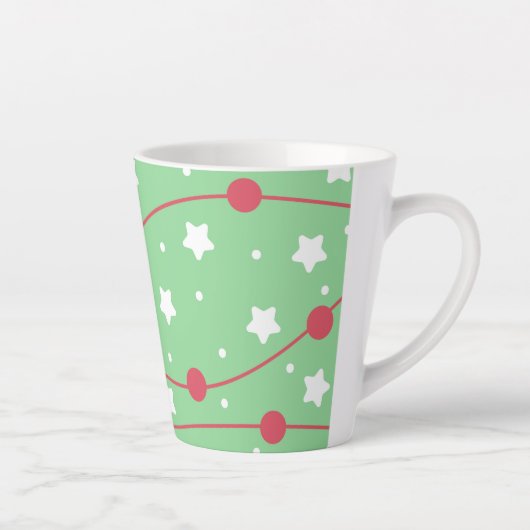 Kerst snoep kerstpatroon latte mok (Rechts)