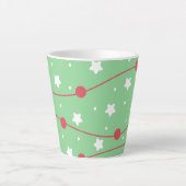 Kerst snoep kerstpatroon latte mok (Voorkant)