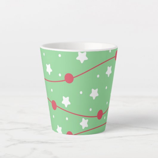 Kerst snoep kerstpatroon latte mok (Voorkant)