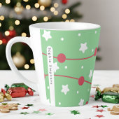 Kerst snoep kerstpatroon latte mok