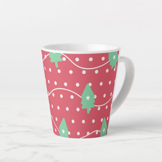 Kerst snoep kerstpatroon latte mok (Rechterhoek)