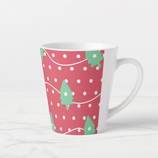 Kerst snoep kerstpatroon latte mok (Rechts)