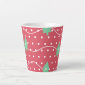 Kerst snoep kerstpatroon latte mok (Voorkant)