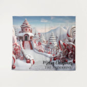 Kerst Snoep land Vakantie Foto Achtergrond Wandkleed (Voorkant (horizontaal))