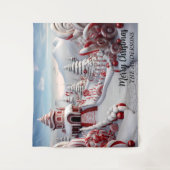 Kerst Snoep land Vakantie Foto Achtergrond Wandkleed (Voorkant)