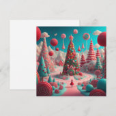 Kerst snoep land Vakantie Kaart (Voorkant / Achterkant)