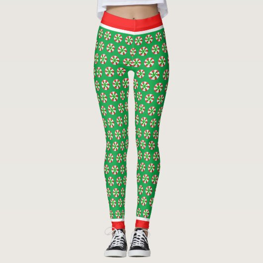 kerst-Snoep Leggings (Voorkant)