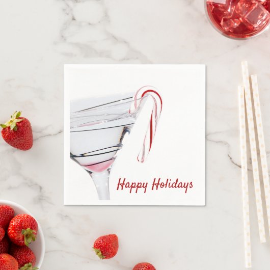 Kerst snoep op cocktailglas servetten (Insitu)