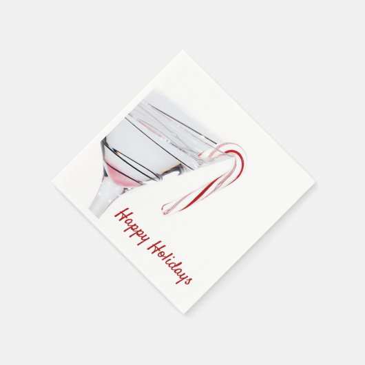 Kerst snoep op cocktailglas servetten (Hoek)