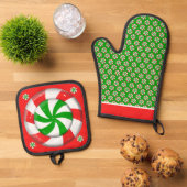 kerst-Snoep Ovenwant & Pannenlap Set (Top down)
