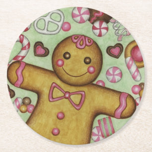 Kerst Snoep Papier Onderzetters