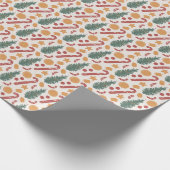Kerst Snoep Pattern Cadeaupapier (Hoek)