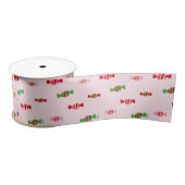 Kerst Snoep Pattern Satijnen Lint (Spoel)