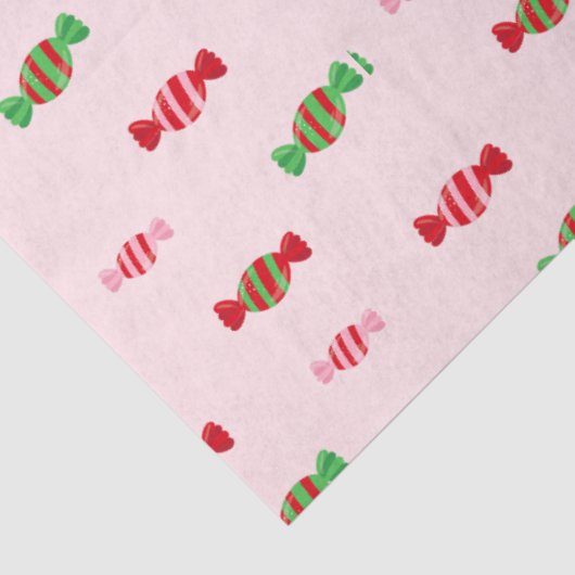 Kerst Snoep Pattern Tissuepapier (Detail)